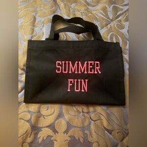 Thirty-One All in Organizer Small Black Tote “Summer Fun”